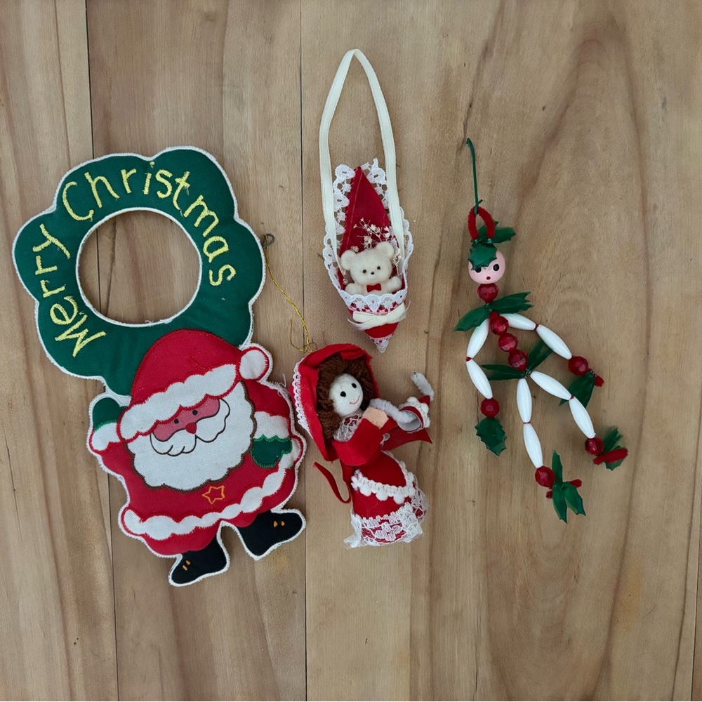 Vintage Christmas Lot of Ornaments and Decor